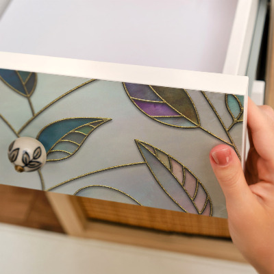 Autocolante mobila Frunze de vitraliu