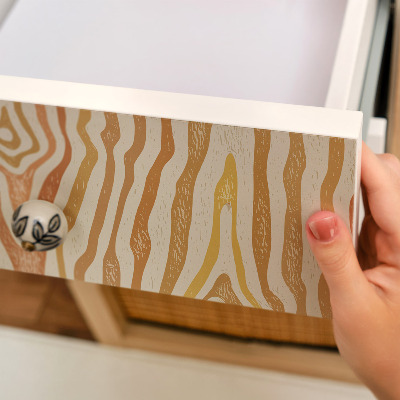 Autocolante mobila Valuri de lemn