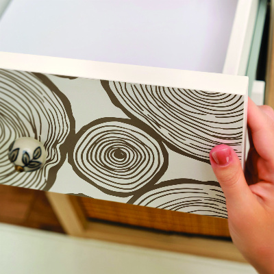 Autocolant mobila Cercuri de lemn