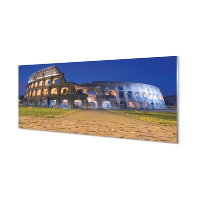 Tablouri pe sticlă Sunset Roma Colosseum