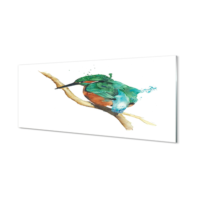 Tablouri pe sticlă papagal pictat colorat
