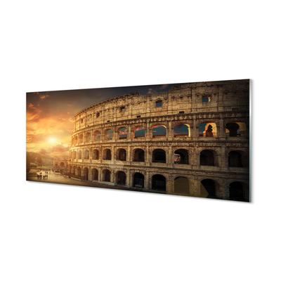 Tablouri pe sticlă Roma Colosseum apus de soare