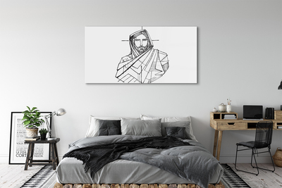 Tablouri pe sticlă desen Isus