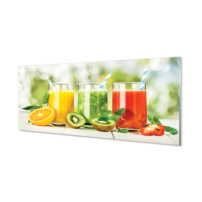 Tablouri pe sticlă Cocktail-uri Strawberry Kiwi