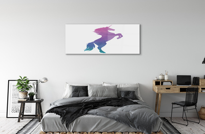 Tablouri pe sticlă pictat unicorn