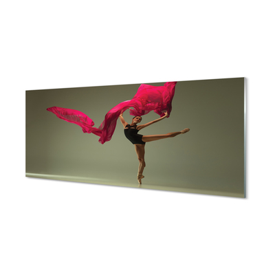 Tablouri pe sticlă Material roz Ballerina