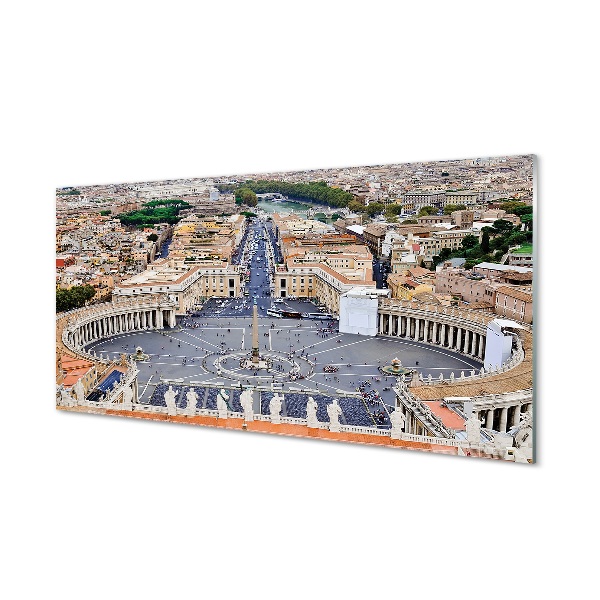 Tablouri pe sticlă Roma Vatican panoramă pătrat