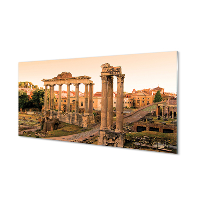 Tablouri pe sticlă Roma Forumul Roman Sunrise