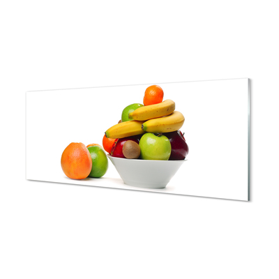 Tablouri pe sticlă Fructele într-un vas