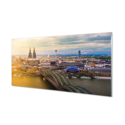 Tablouri pe sticlă poduri Germania panorama River