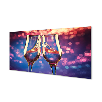 Tablouri pe sticlă Colorat ochelari de fundal șampanie