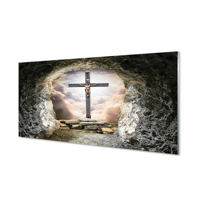 Tablouri pe sticlă Cave lumina Isus eco