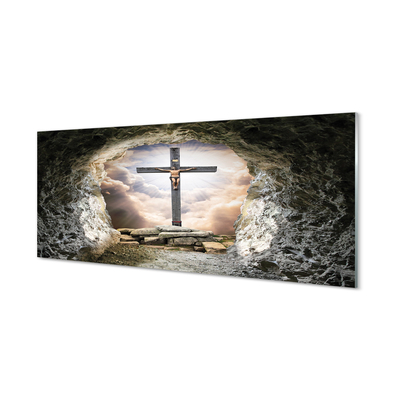 Tablouri pe sticlă Cave lumina Isus eco