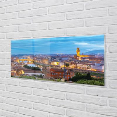 Tablouri pe sticlă Italia Sunset Panorama