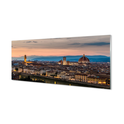 Tablouri pe sticlă munți catedrală Italia Panorama