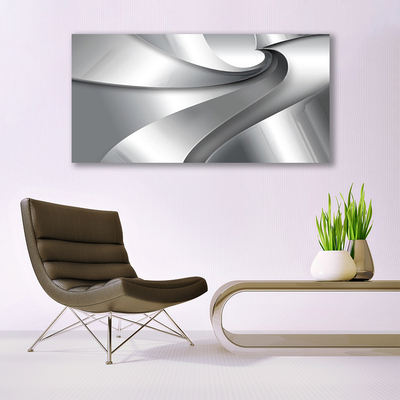 Tablou pe sticla Abstract Art Art Silver Grey