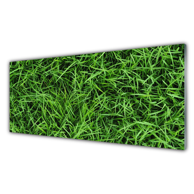 Tablou pe sticla Iarbă Lawn Floral Verde