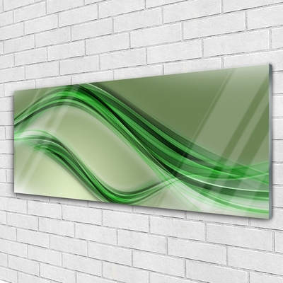 Tablou pe sticla Abstract Art Verde Gri