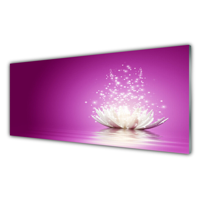 Tablou pe sticla Lotus Flower Floral violet