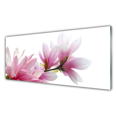 Tablou pe sticla Magnolia Blossoms Floral roz
