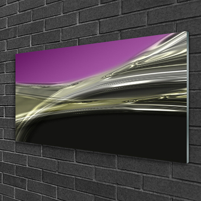 Tablou pe sticla Abstract Art Violet Gri Negru