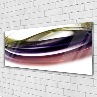 Tablou pe sticla Abstract Art Violet Roz Alb