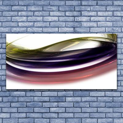 Tablou pe sticla Abstract Art Violet Roz Alb