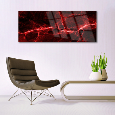 Tablou pe sticla Abstract Art Red