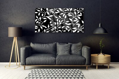 Tablou pe sticla Abstract Art Alb Negru