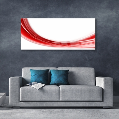 Tablou pe sticla Abstract Art Red White