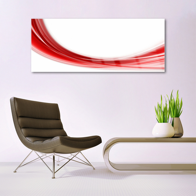 Tablou pe sticla Abstract Art Red White