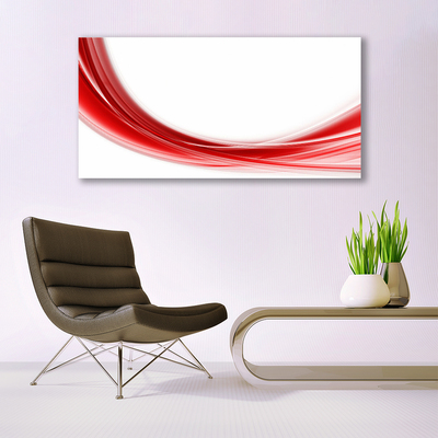 Tablou pe sticla Abstract Art Red White