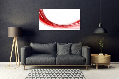 Tablou pe sticla Abstract Art Red White