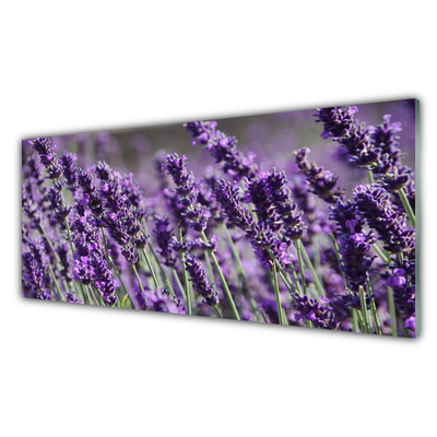 Tablou pe sticla Flori Floral violet