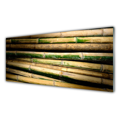 Tablou pe sticla Bamboo Floral Verde