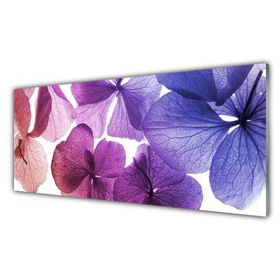 Tablou pe sticla Flori Floral Roz Violet