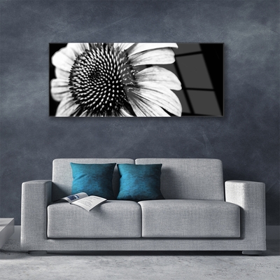 Tablou pe sticla Florale flori gri