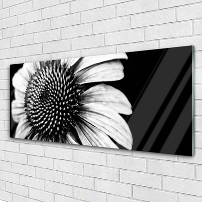 Tablou pe sticla Florale flori gri
