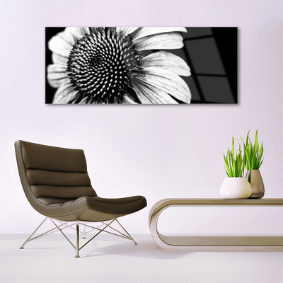 Tablou pe sticla Florale flori gri