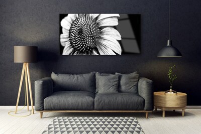 Tablou pe sticla Florale flori gri