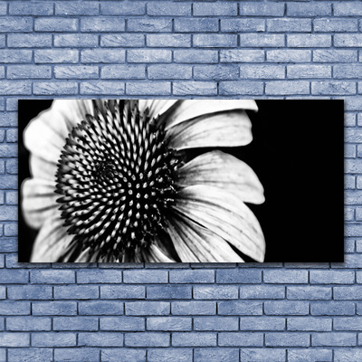 Tablou pe sticla Florale flori gri