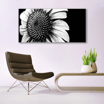 Tablou pe sticla Florale flori gri