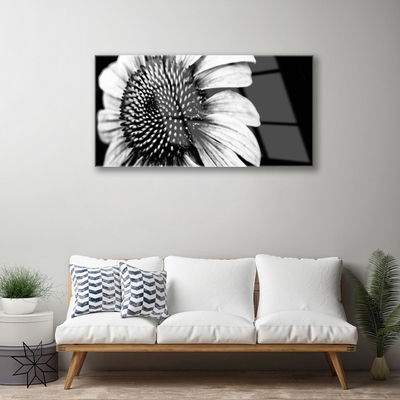 Tablou pe sticla Florale flori gri