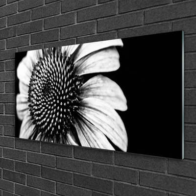 Tablou pe sticla Florale flori gri