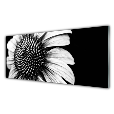 Tablou pe sticla Florale flori gri