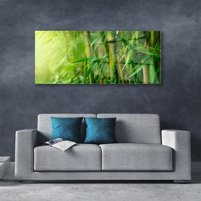 Tablou pe sticla Bamboo Tulpini Floral Verde