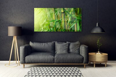 Tablou pe sticla Bamboo Tulpini Floral Verde
