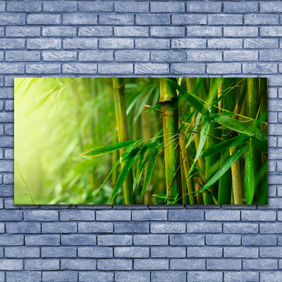 Tablou pe sticla Bamboo Tulpini Floral Verde