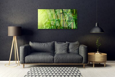 Tablou pe sticla Bamboo Tulpini Floral Verde