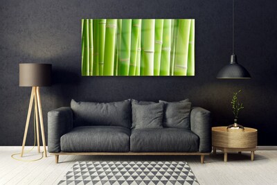 Tablou pe sticla Bamboo Tulpini Floral Verde